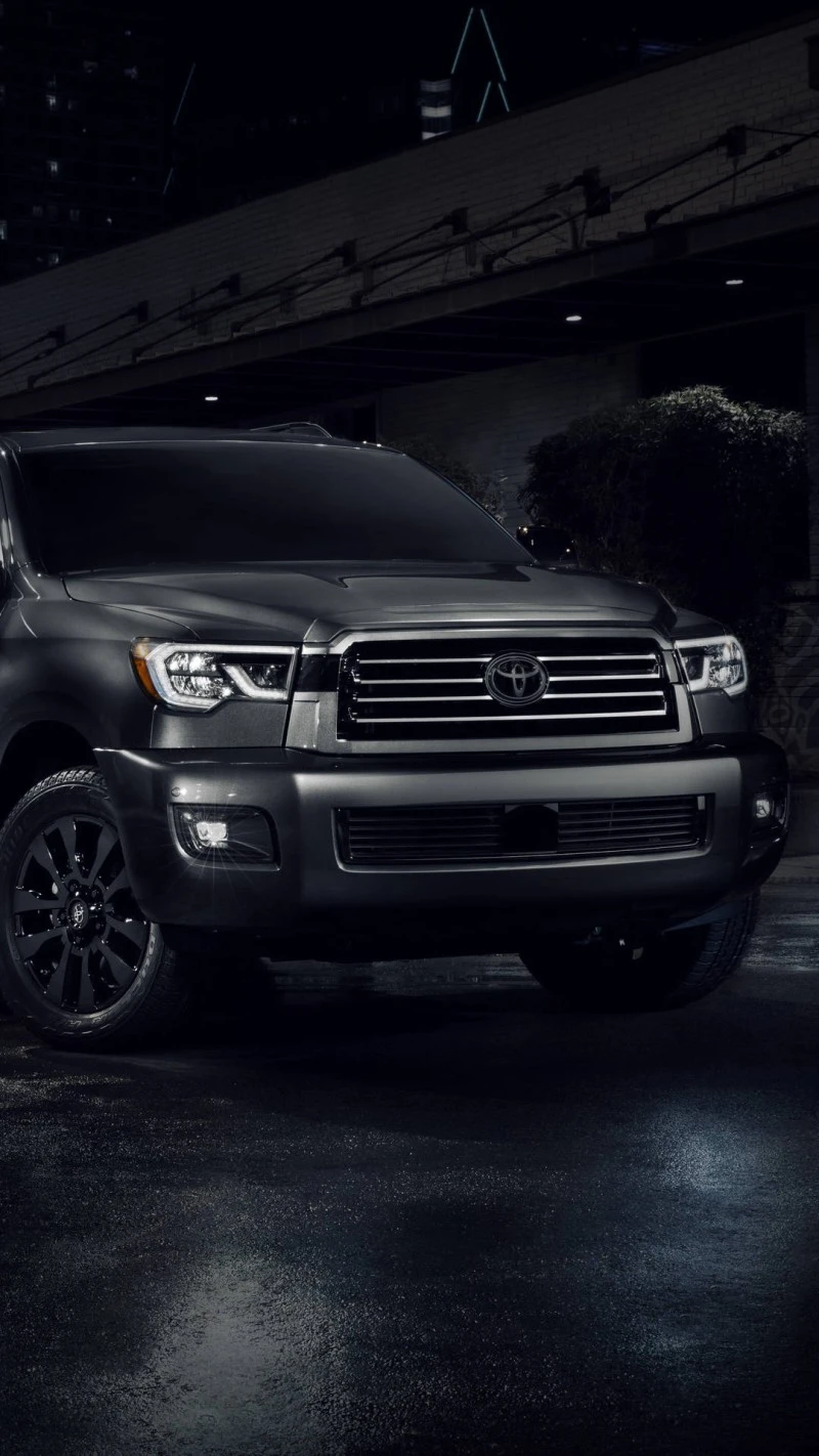 Sleek Dark Gray Toyota Sequoia 4K Mobile Wallpaper