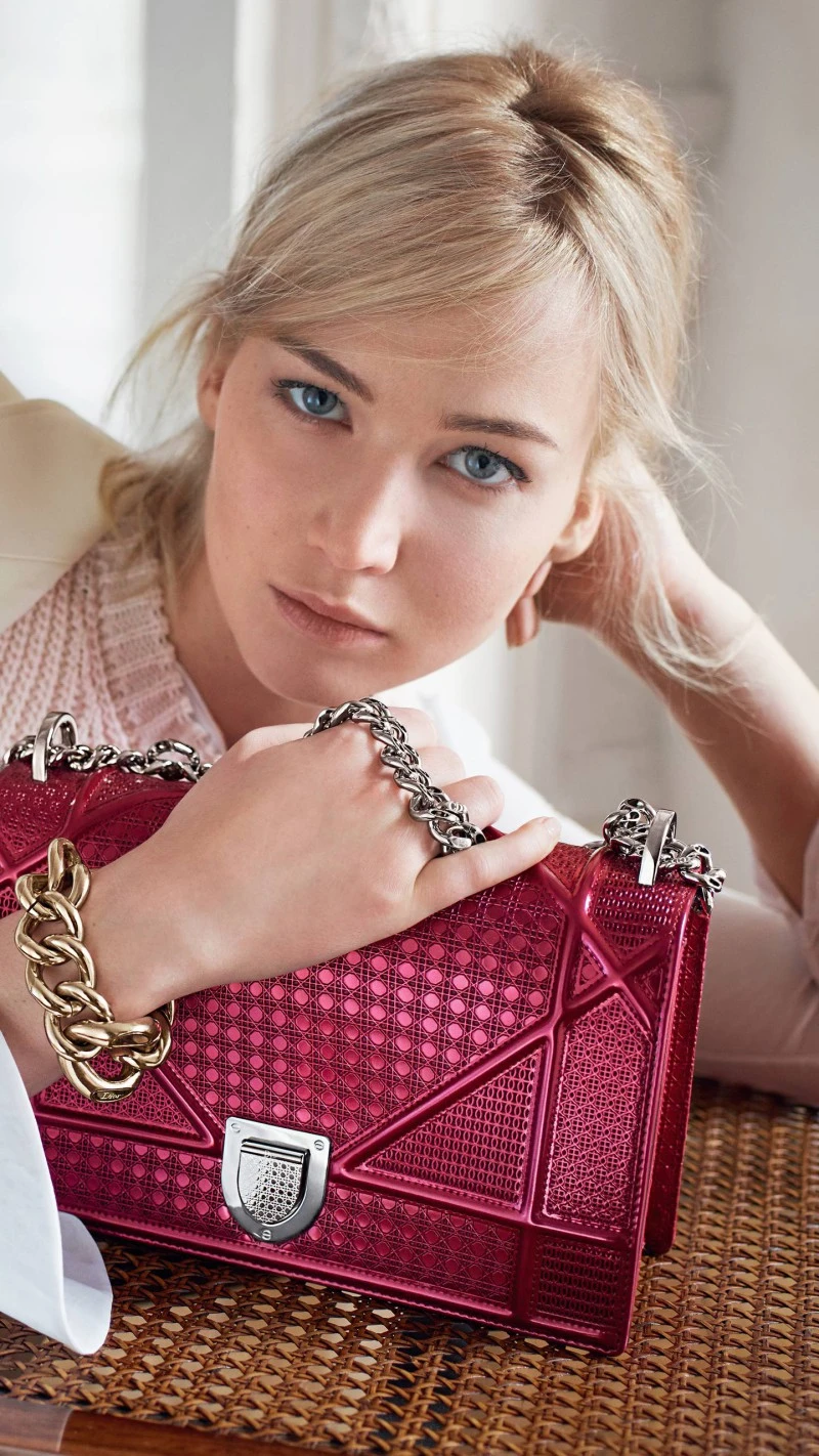 Model with Dior Handbag 4K Mobile Wallpaper