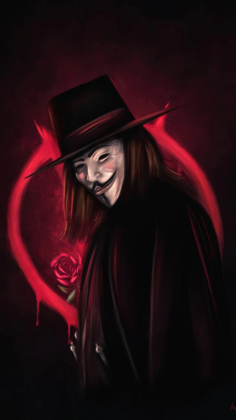 Anonymous: A Rose for the Revolution 4K Mobile Wallpaper