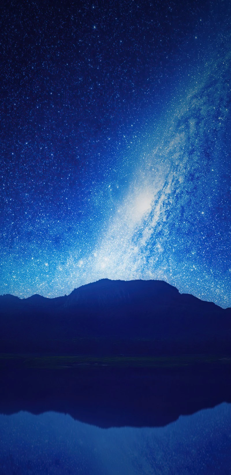 Milky Way over Mountain Lake 4K Mobile Wallpaper