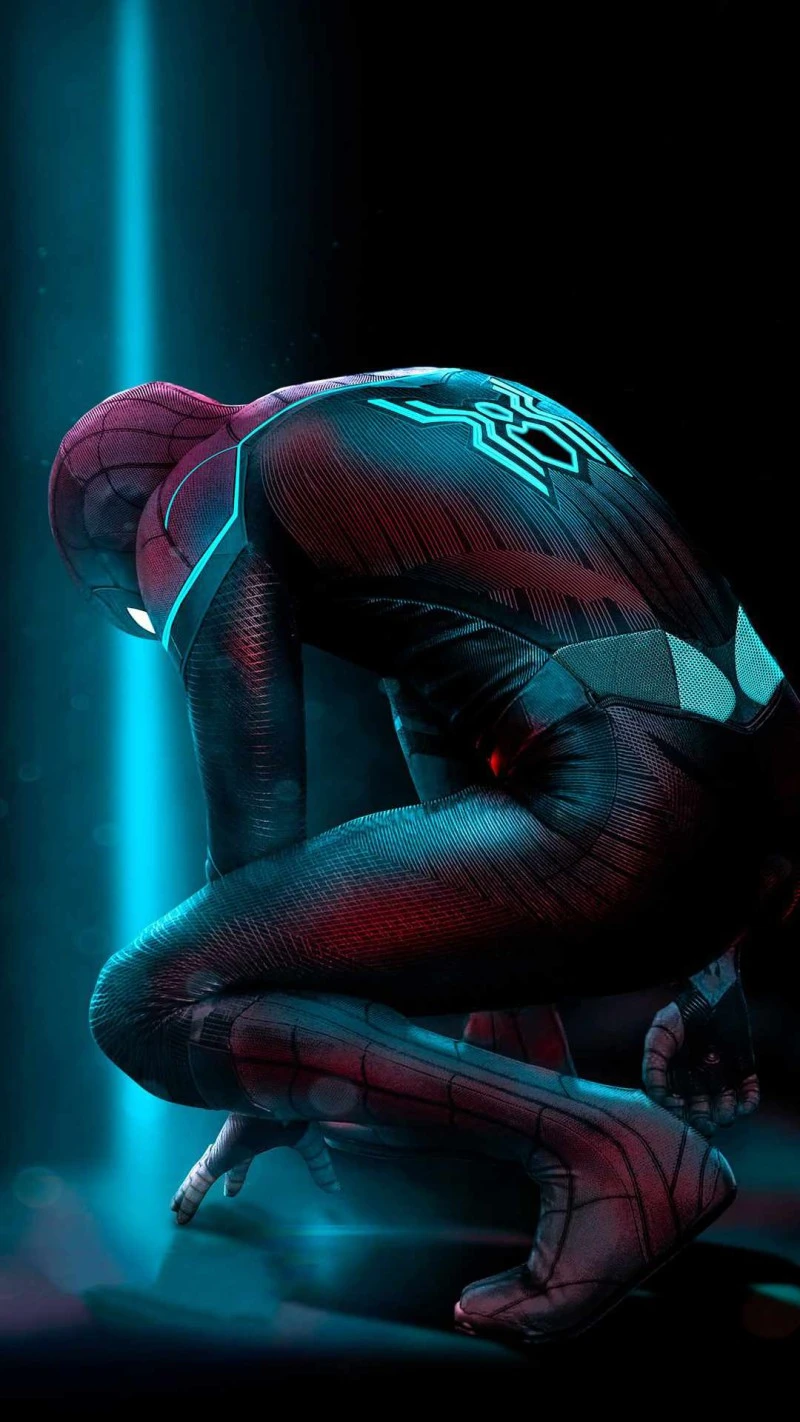 Spider-Man: Into the Spider-Verse - Neon Spider-Man 4K Mobile Wallpaper