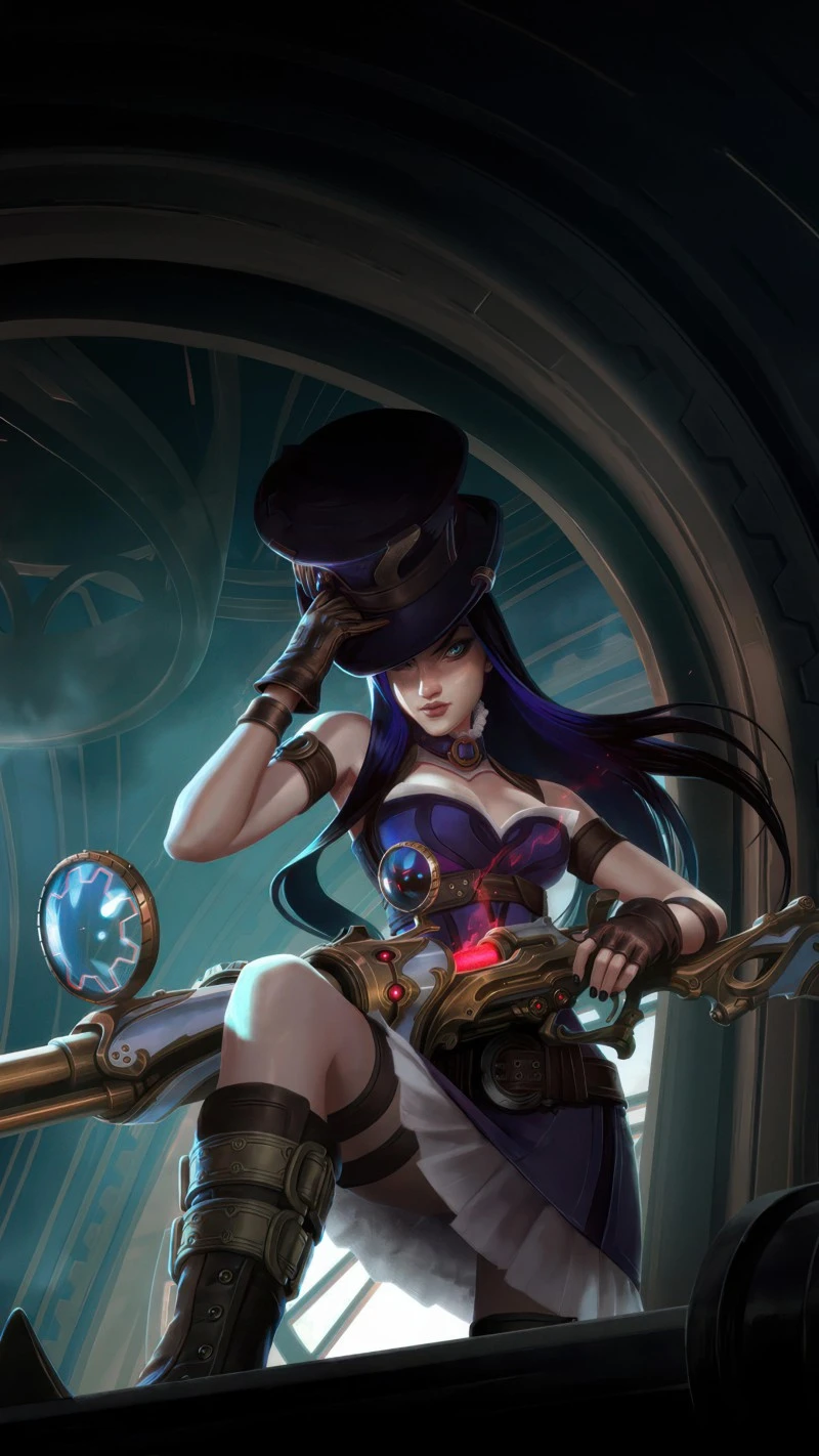 Caitlyn Star Guardian Elegance 4K Mobile Wallpaper