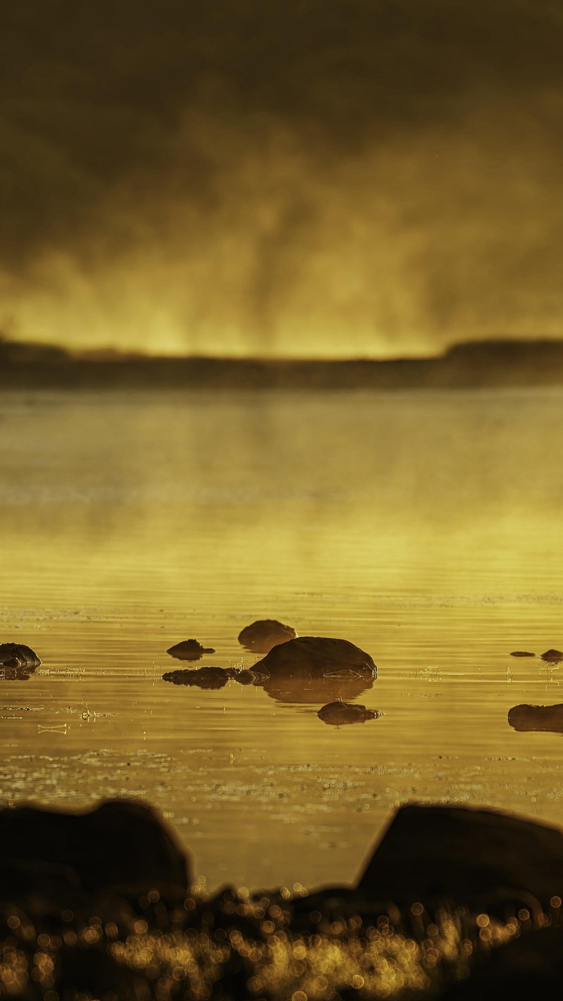 4K mobile wallpaper Golden Hour on the Water - high resolution for Android and iPhone