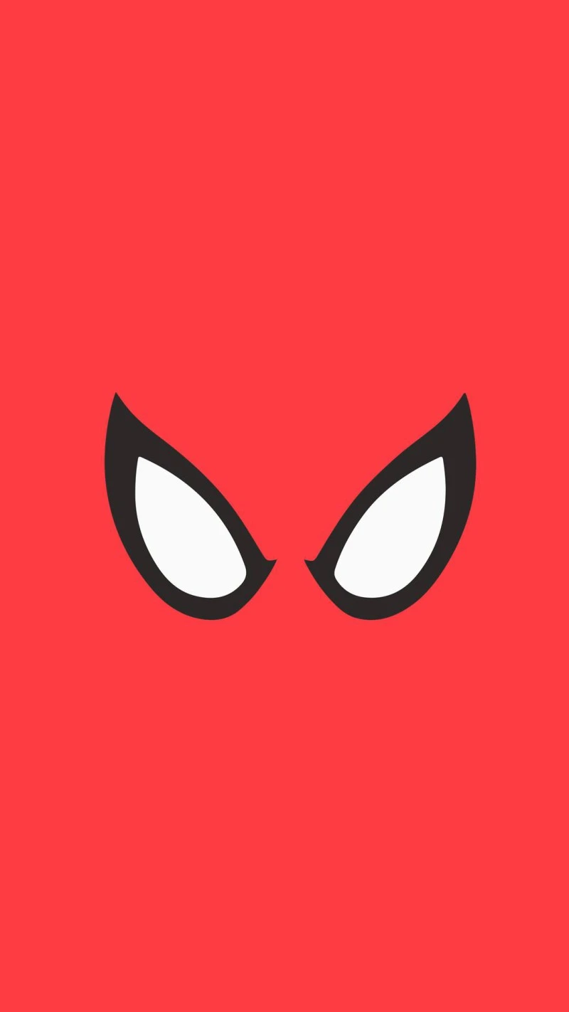 Spider-Man Eyes Minimalist Icon 4K Mobile Wallpaper