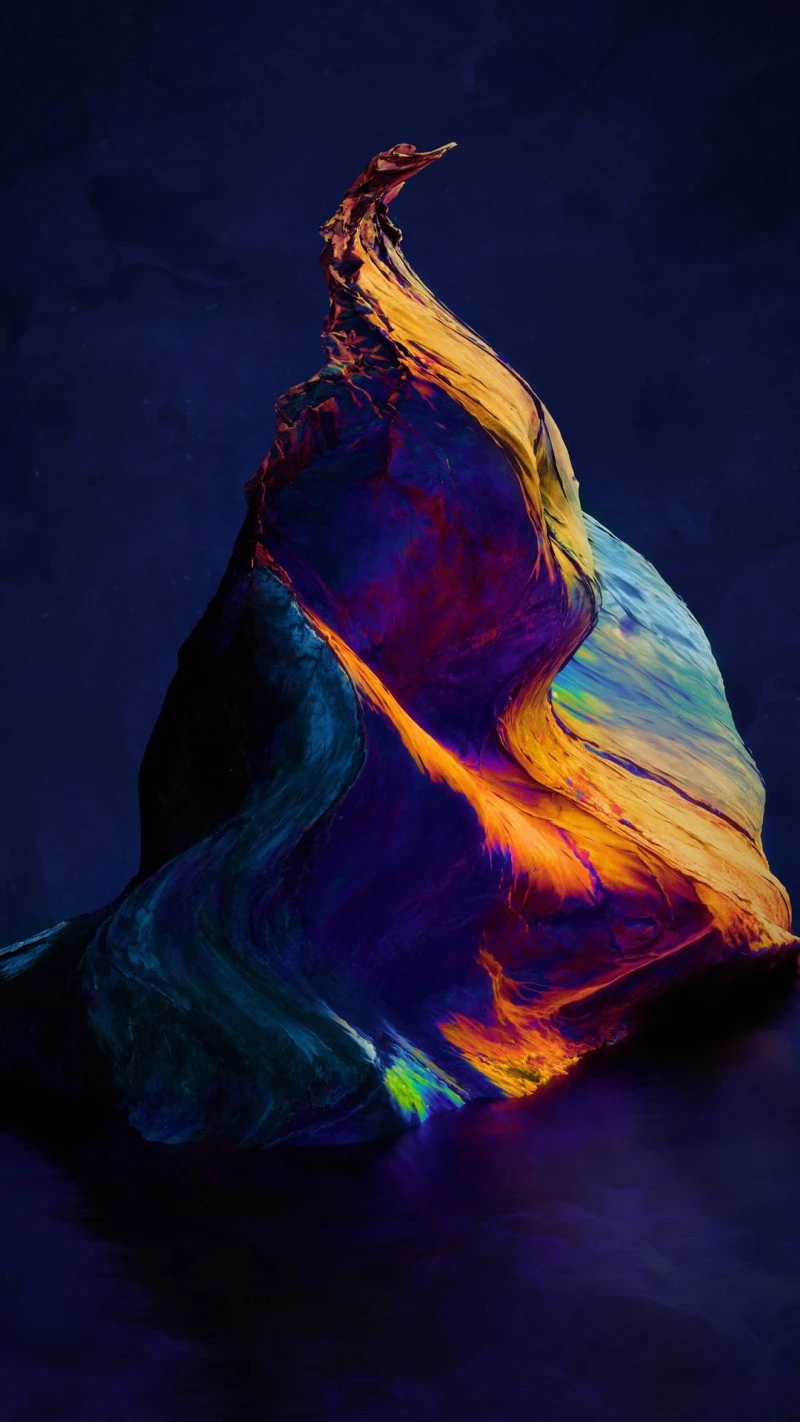 Abstract Iridescent Sculpture 4K Mobile Wallpaper