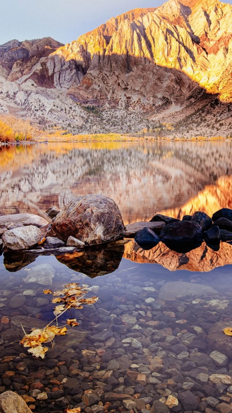 Mountain Lake Reflection 4K Mobile Wallpaper