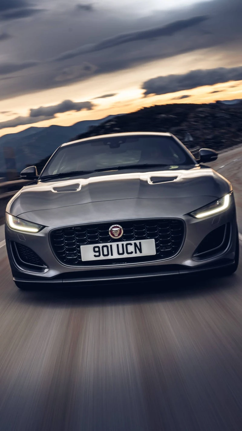 Jaguar F-Type Coupe: Dynamic and Stylish 4K Mobile Wallpaper