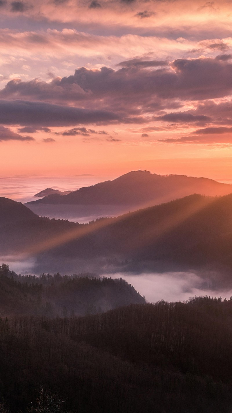 Sunrise over the mountains