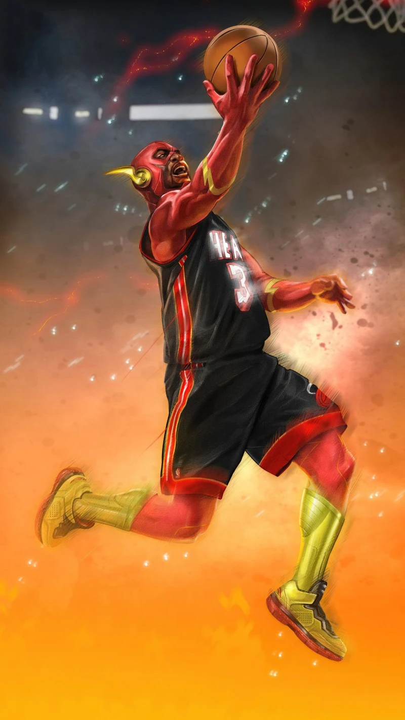 The Flash's Supercharged Dunk 4K Mobile Wallpaper