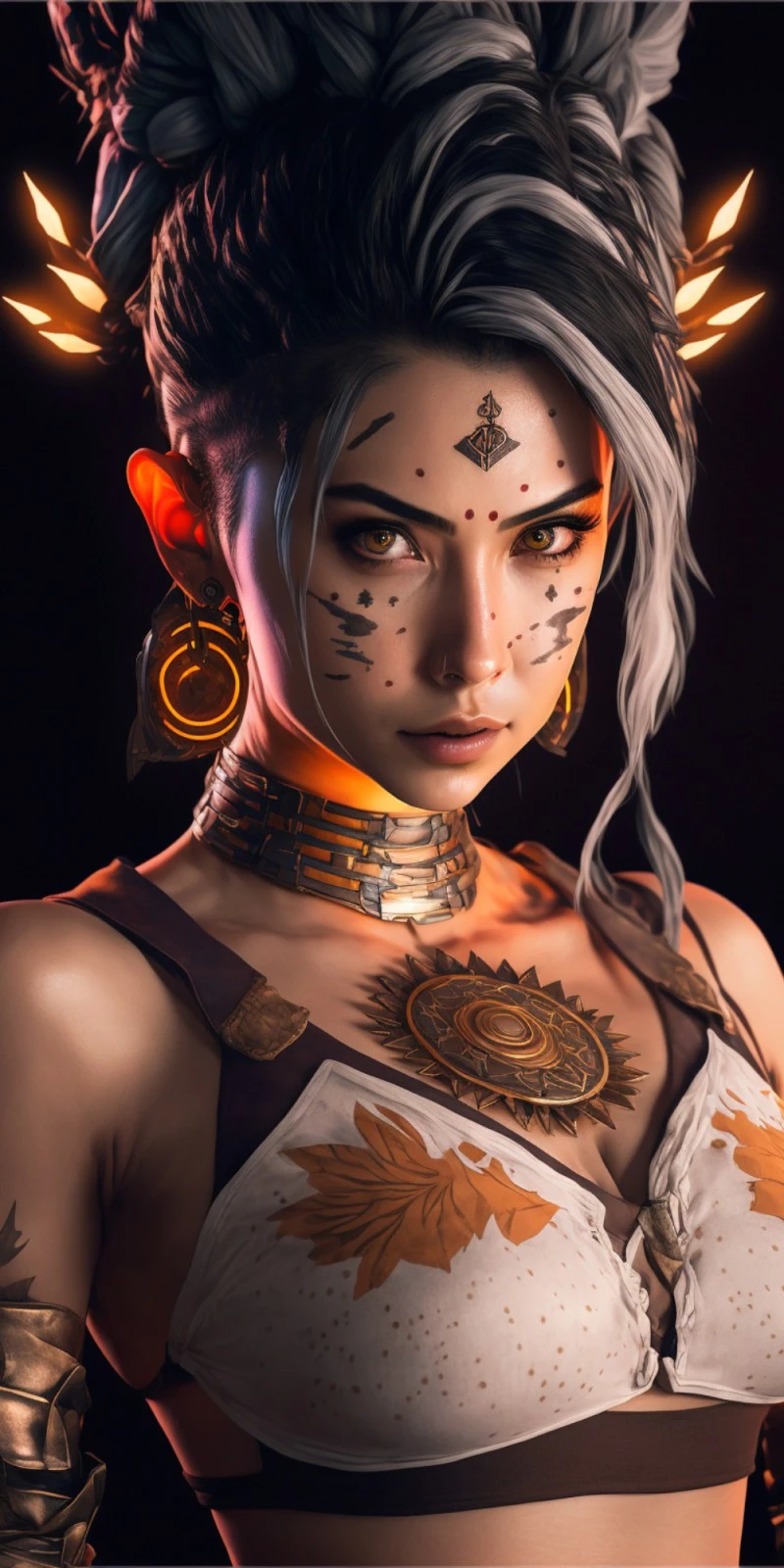 Tribal Warrior 4K Mobile Wallpaper