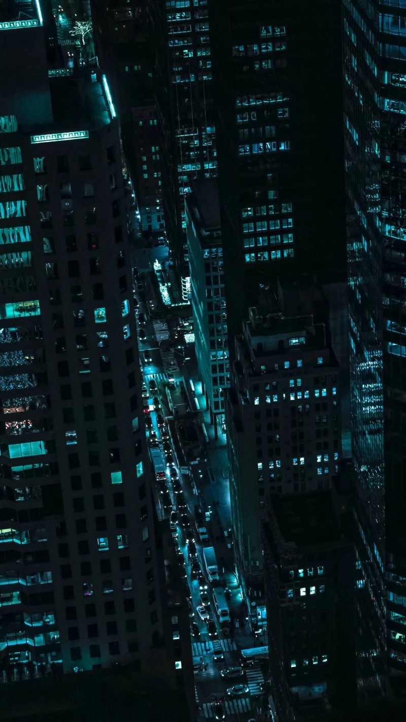Night Cityscape 4K Mobile Wallpaper