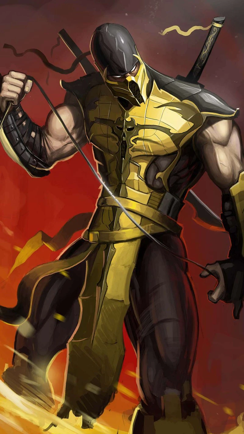 Scorpion (Mortal Kombat) 4K Mobile Wallpaper