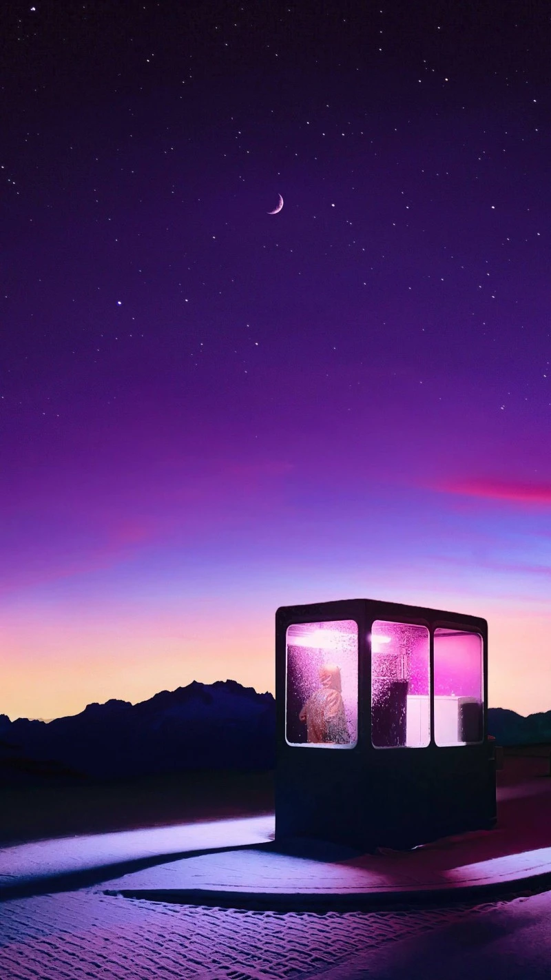 Solitude Under the Stars 4K Mobile Wallpaper