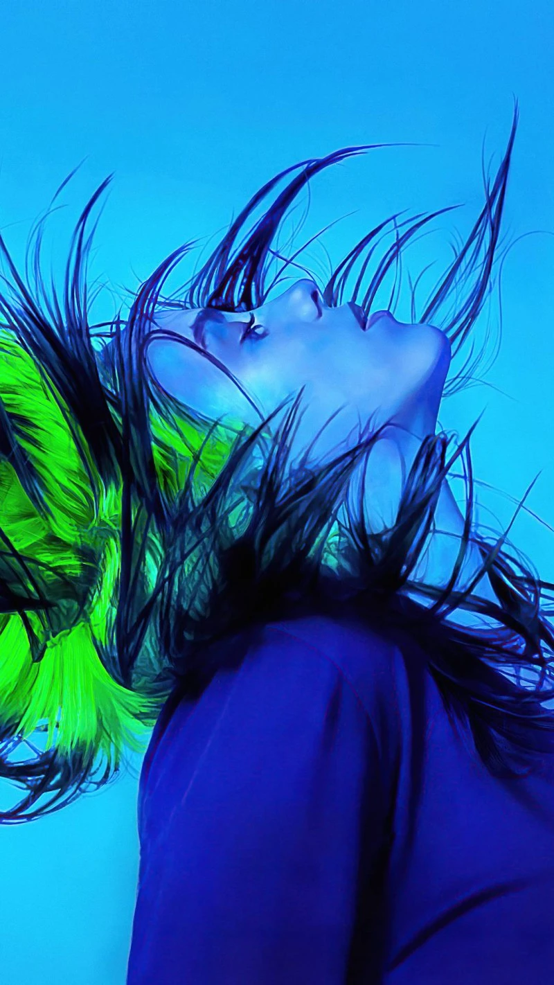 Billie Eilish's Dynamic Energy 4K Mobile Wallpaper