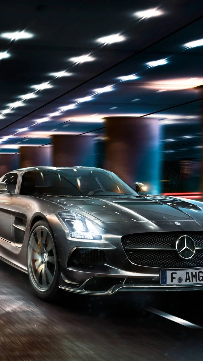 Mercedes-AMG GT in Motion 4K Mobile Wallpaper