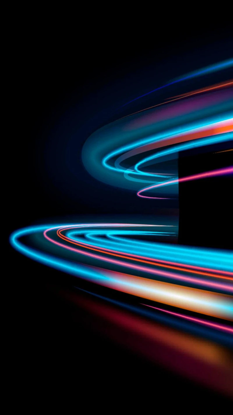 Neon Orbit 4K Mobile Wallpaper
