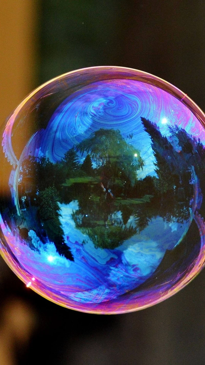 Worlds Within a Bubble 4K Mobile Wallpaper
