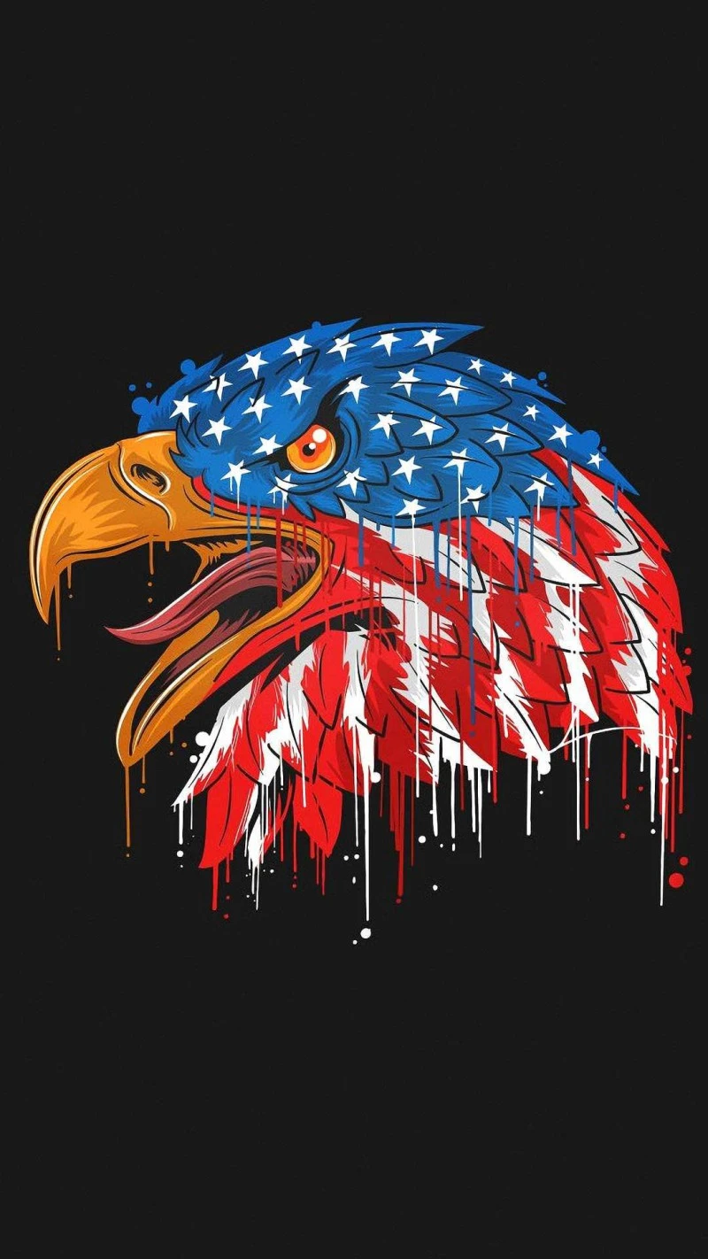 Patriotic American Eagle 4K Mobile Wallpaper