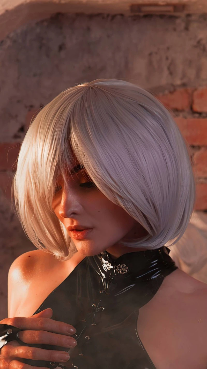 Cosplay: 2B from Nier: Automata 4K Mobile Wallpaper