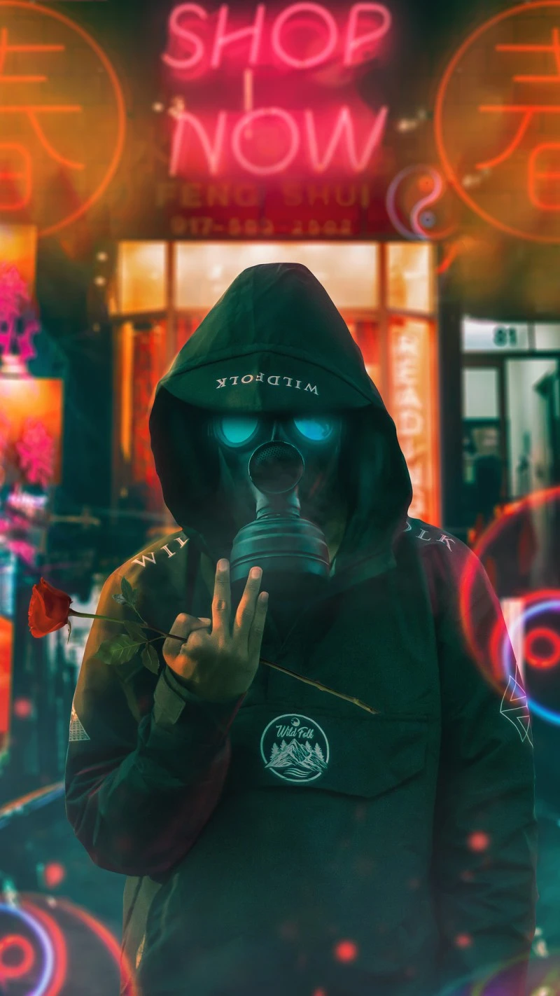 Cyberpunk Rose 4K Mobile Wallpaper