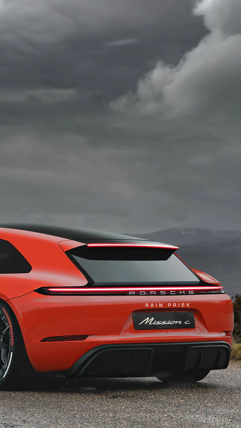 Porsche Mission C Rear View 4K Mobile Wallpaper