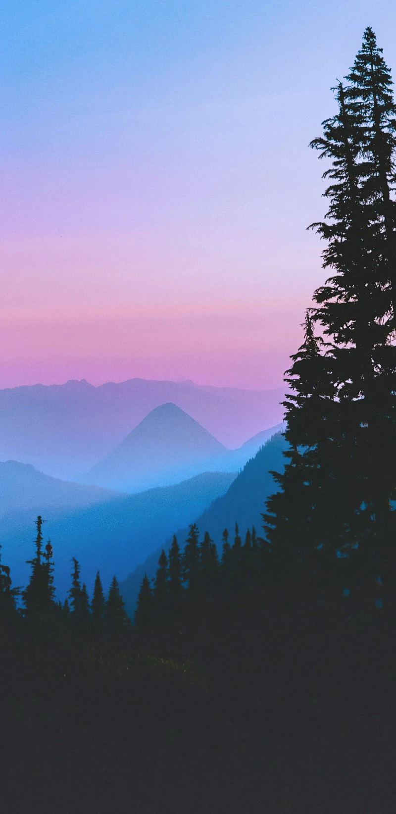 Sunset Over the Mountains 4K Mobile Wallpaper