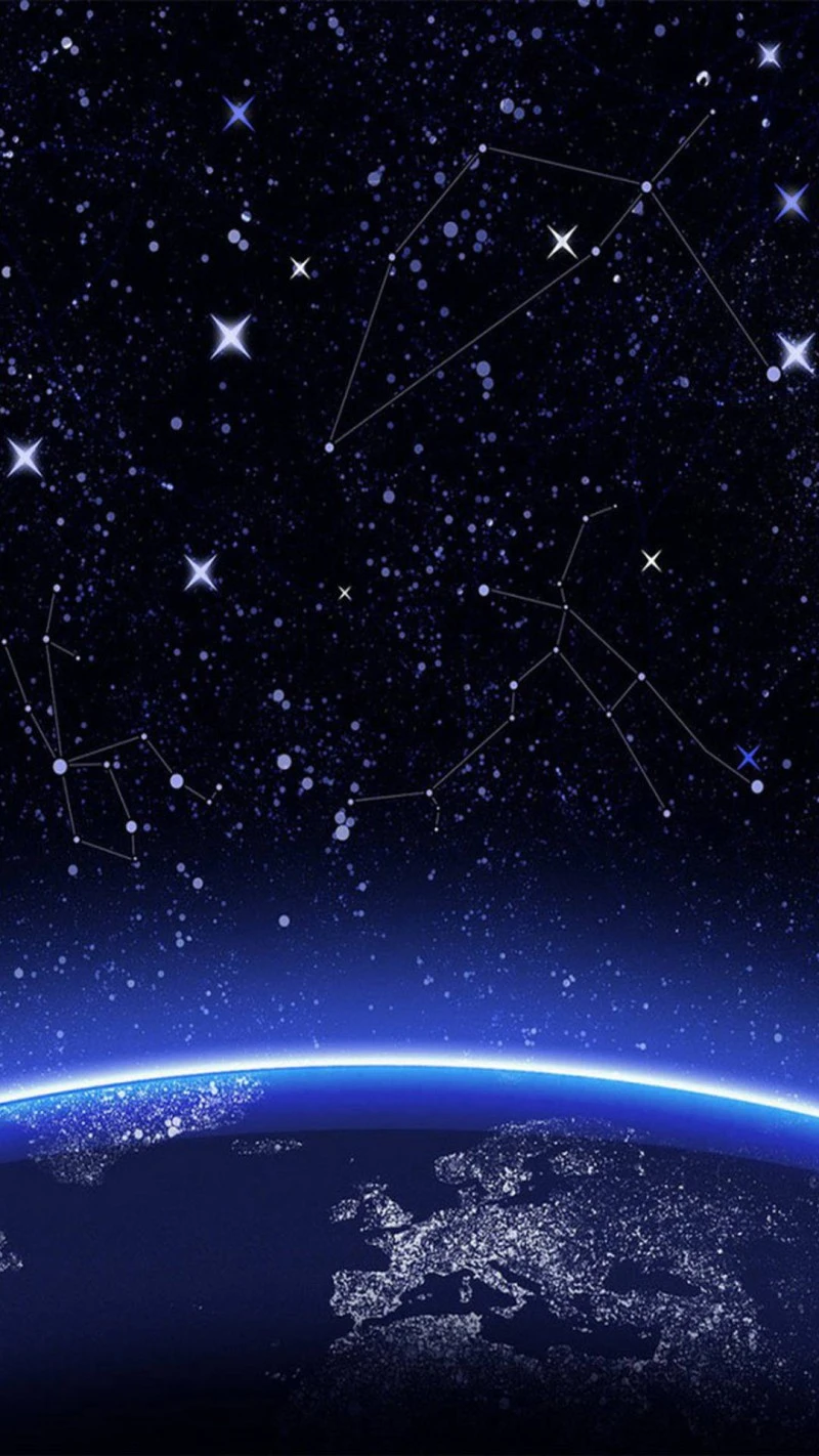 Starry Night Over Earth 4K Mobile Wallpaper