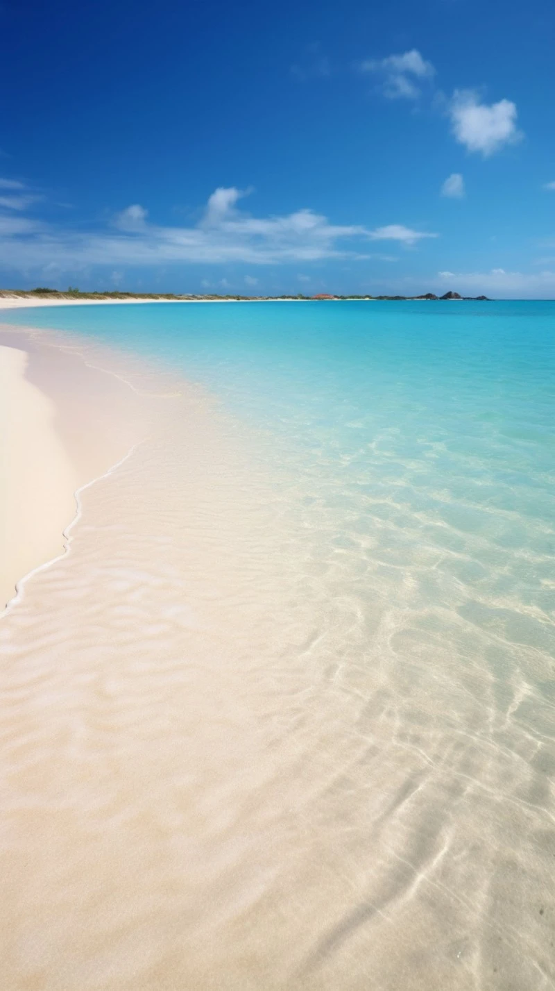 Serene Caribbean Beach 4K Mobile Wallpaper
