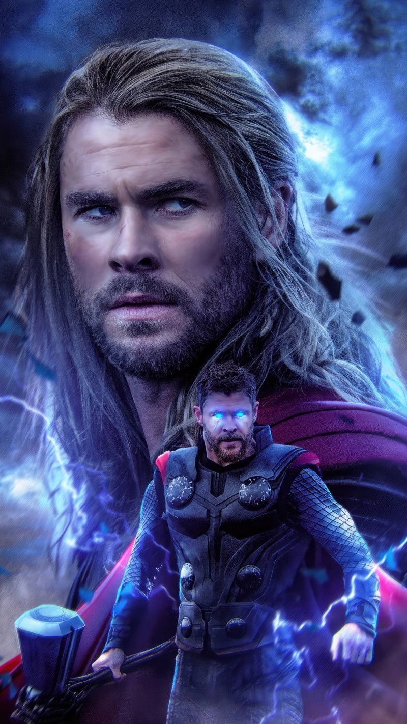 Thor's Mighty Stance 4K Mobile Wallpaper