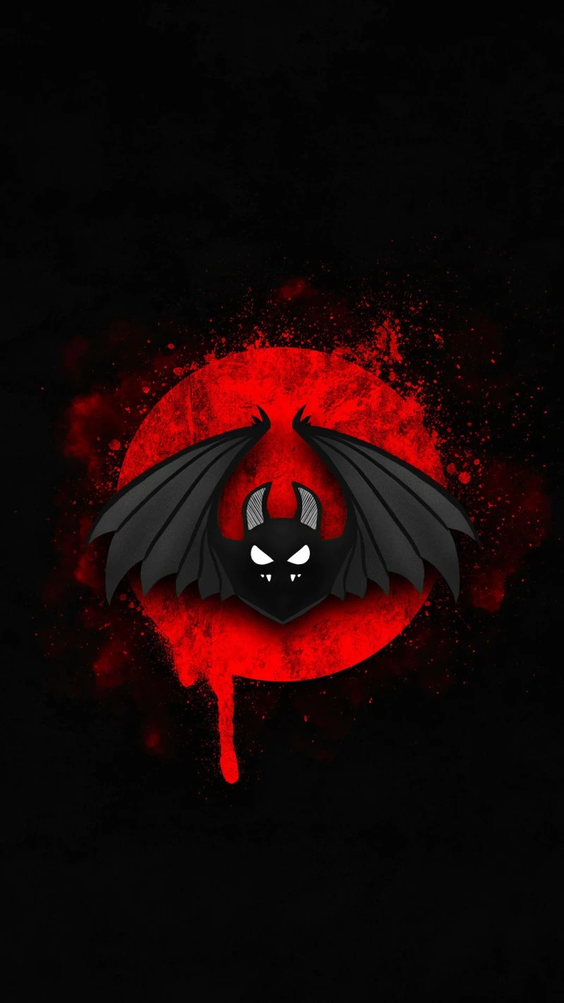 Gothic Halloween Bat 4K Mobile Wallpaper