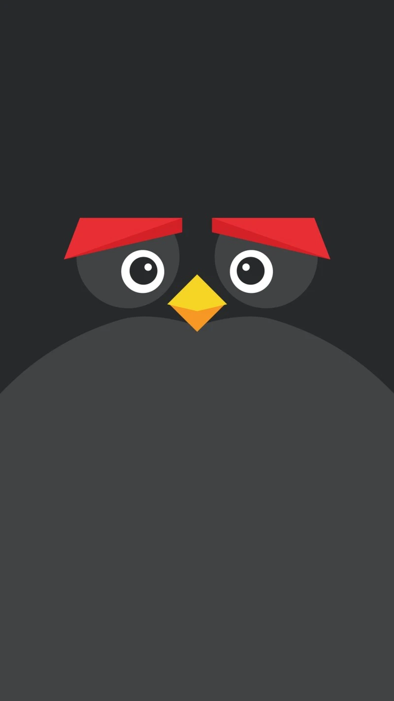 Angry Birds Red Minimalist Portrait 4K Mobile Wallpaper