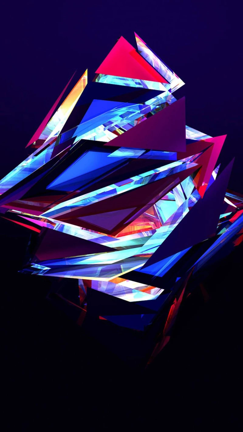 Vibrant Crystal Shard 4K Mobile Wallpaper