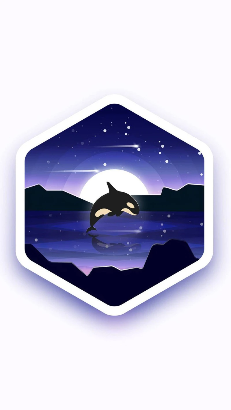 Orca at Night 4K Mobile Wallpaper