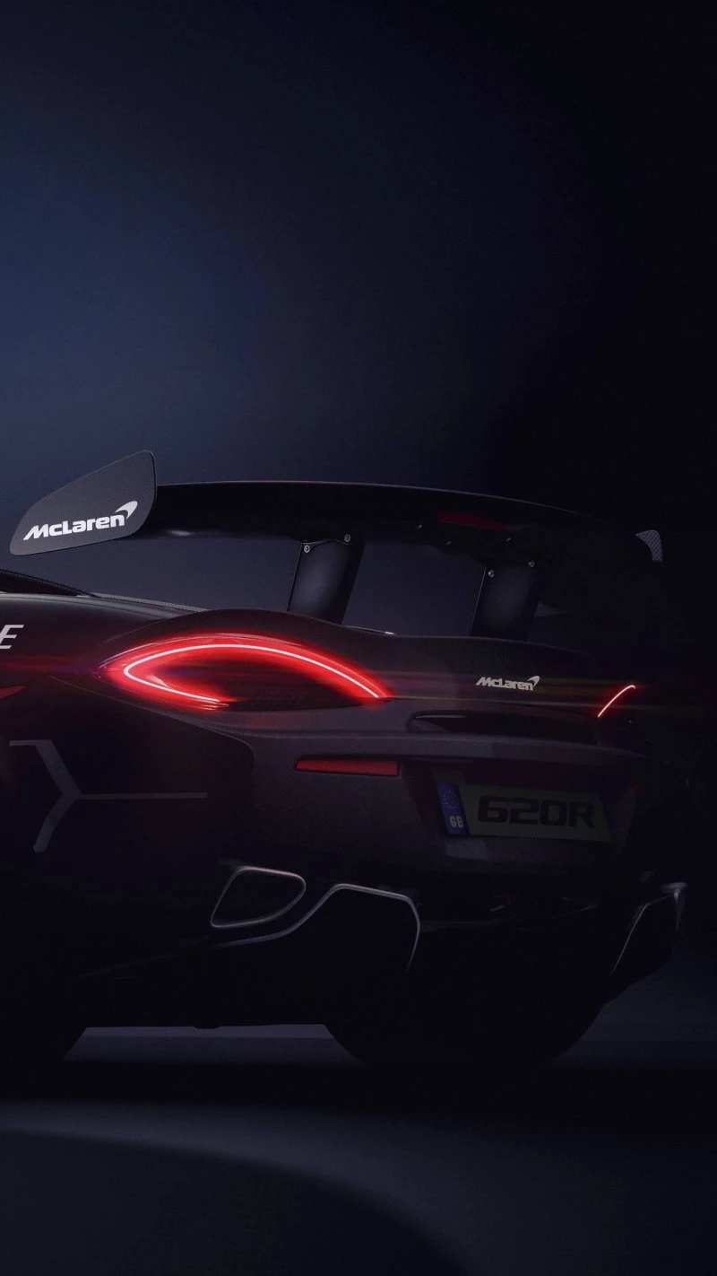 McLaren 620R Rear Lights 4K Mobile Wallpaper