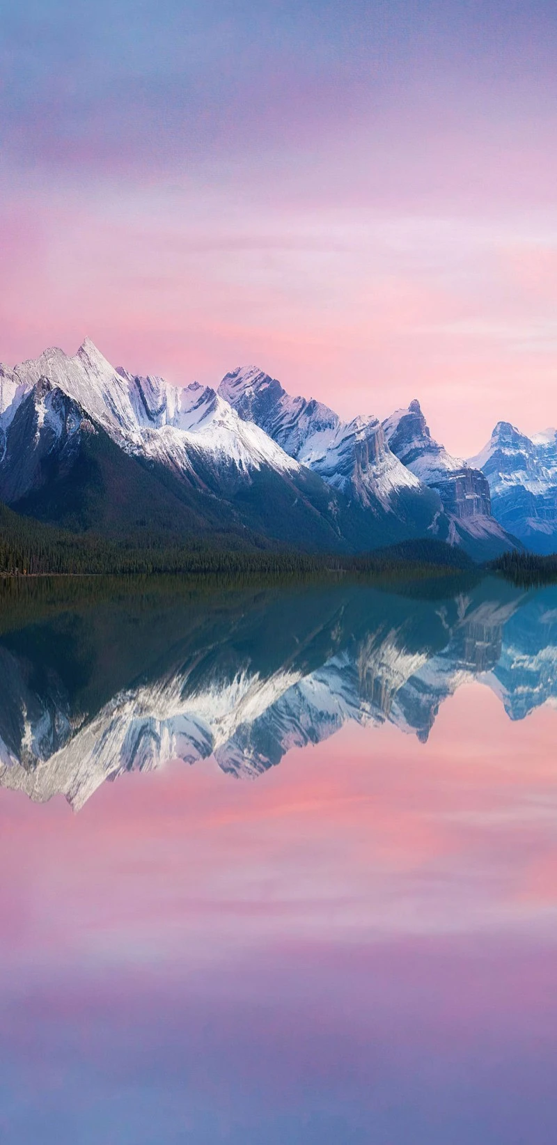 Pink Sunrise Reflection 4K Mobile Wallpaper
