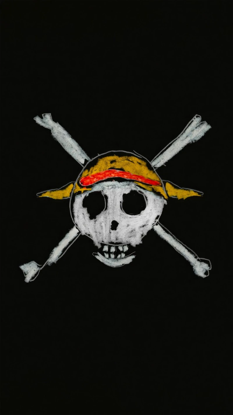 One Piece Jolly Roger 4K Mobile Wallpaper