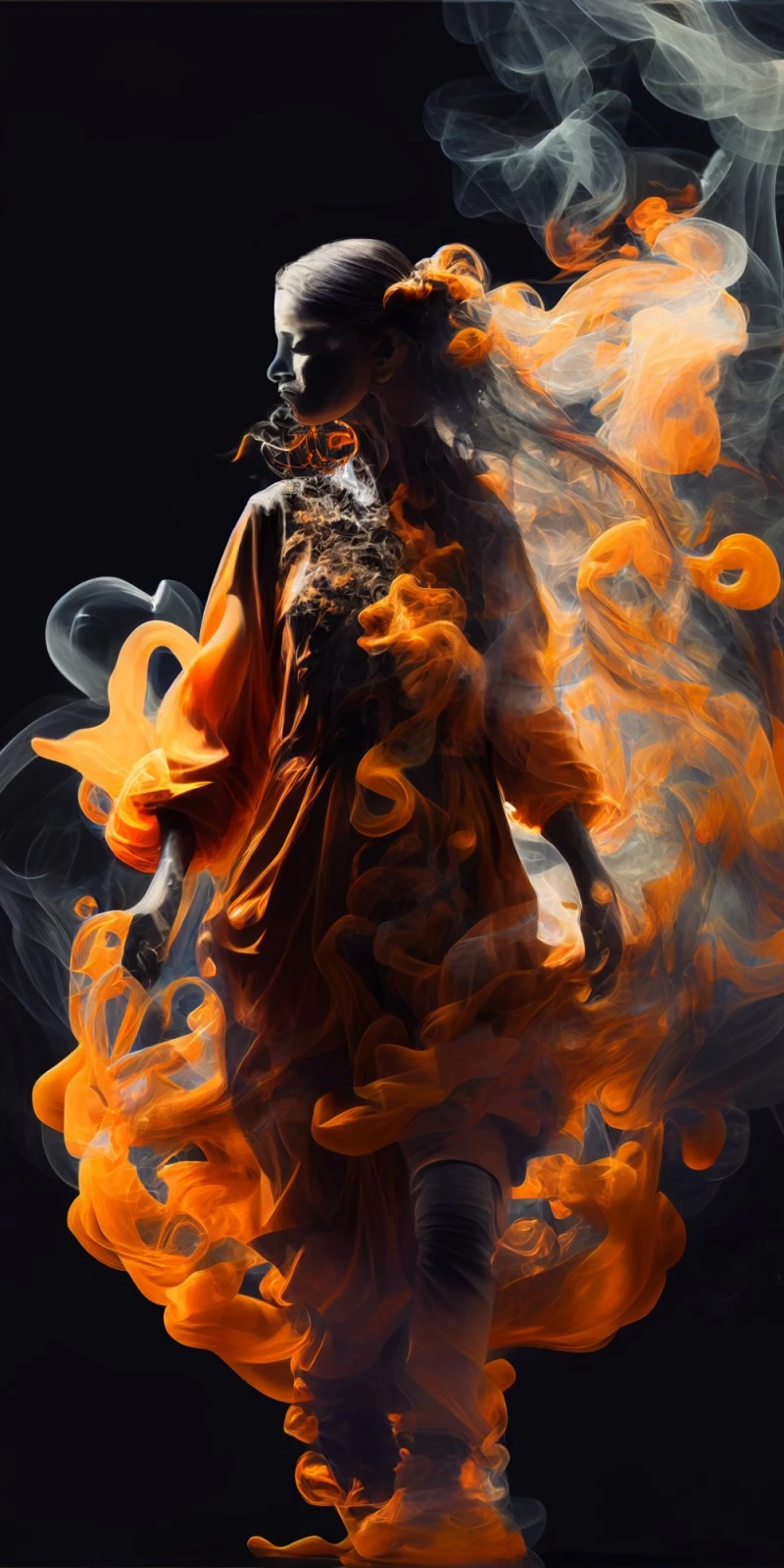 Smoky Embrace 4K Mobile Wallpaper Free Download