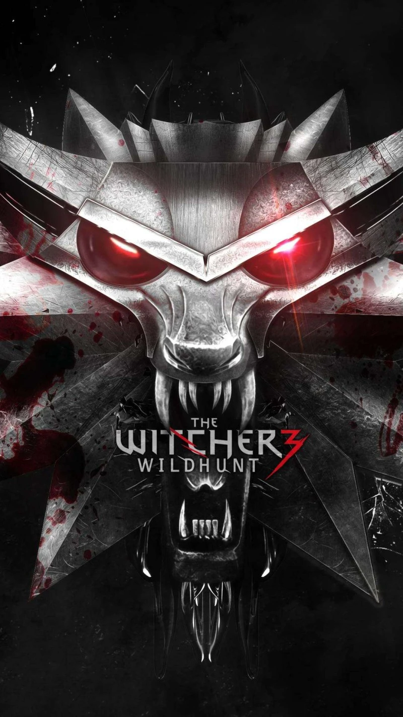 The Witcher 3: Wild Hunt Logo 4K Mobile Wallpaper