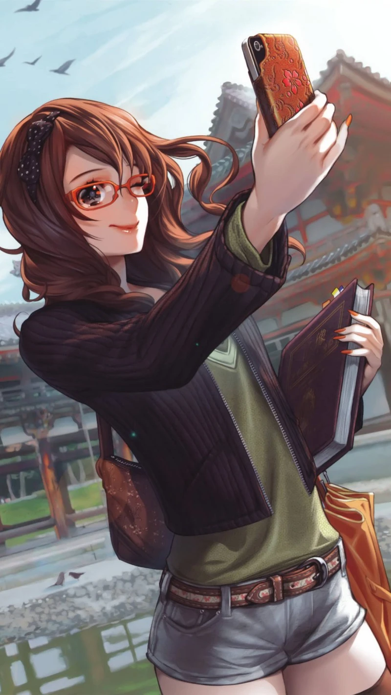 Selfie in Japan 4K Mobile Wallpaper
