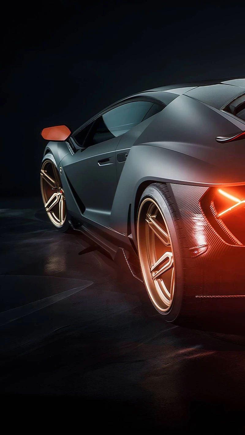 Lamborghini Rear View 4K Mobile Wallpaper