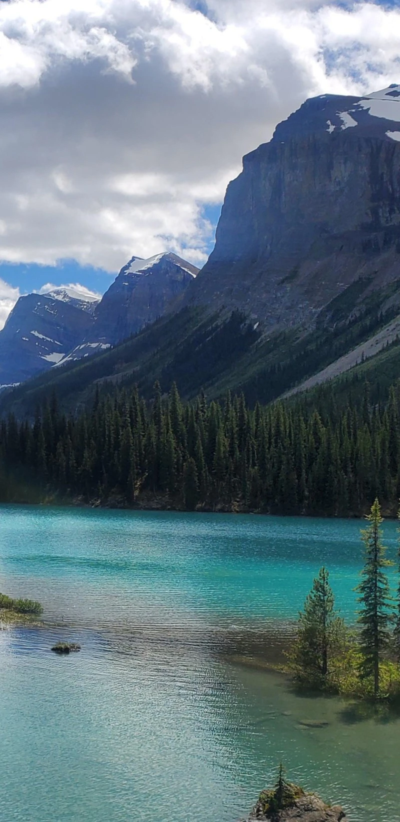 Emerald Lake and Rocky Mountains 4K Mobile Wallpaper