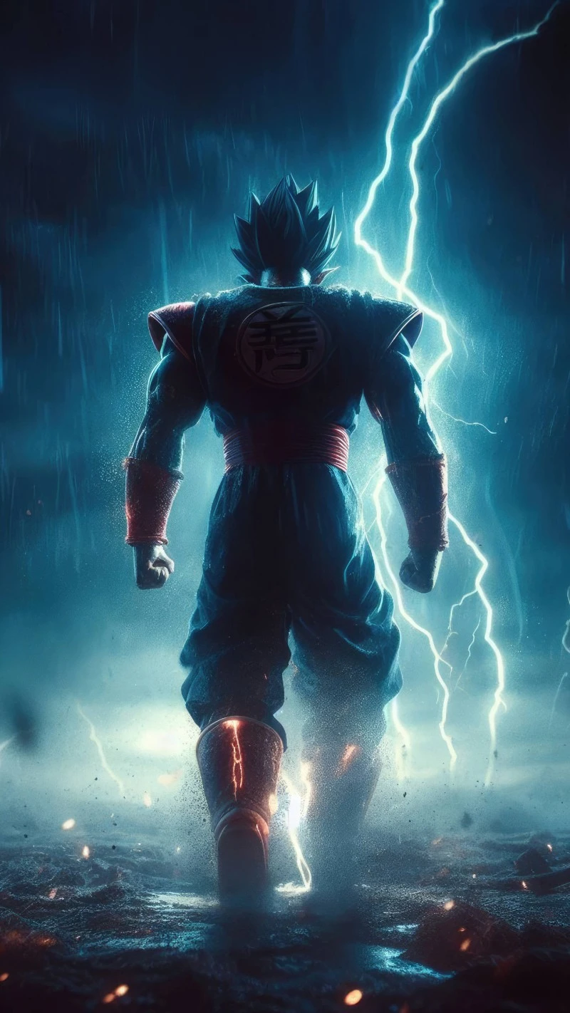Goku's Powerful Stance 4K Mobile Wallpaper