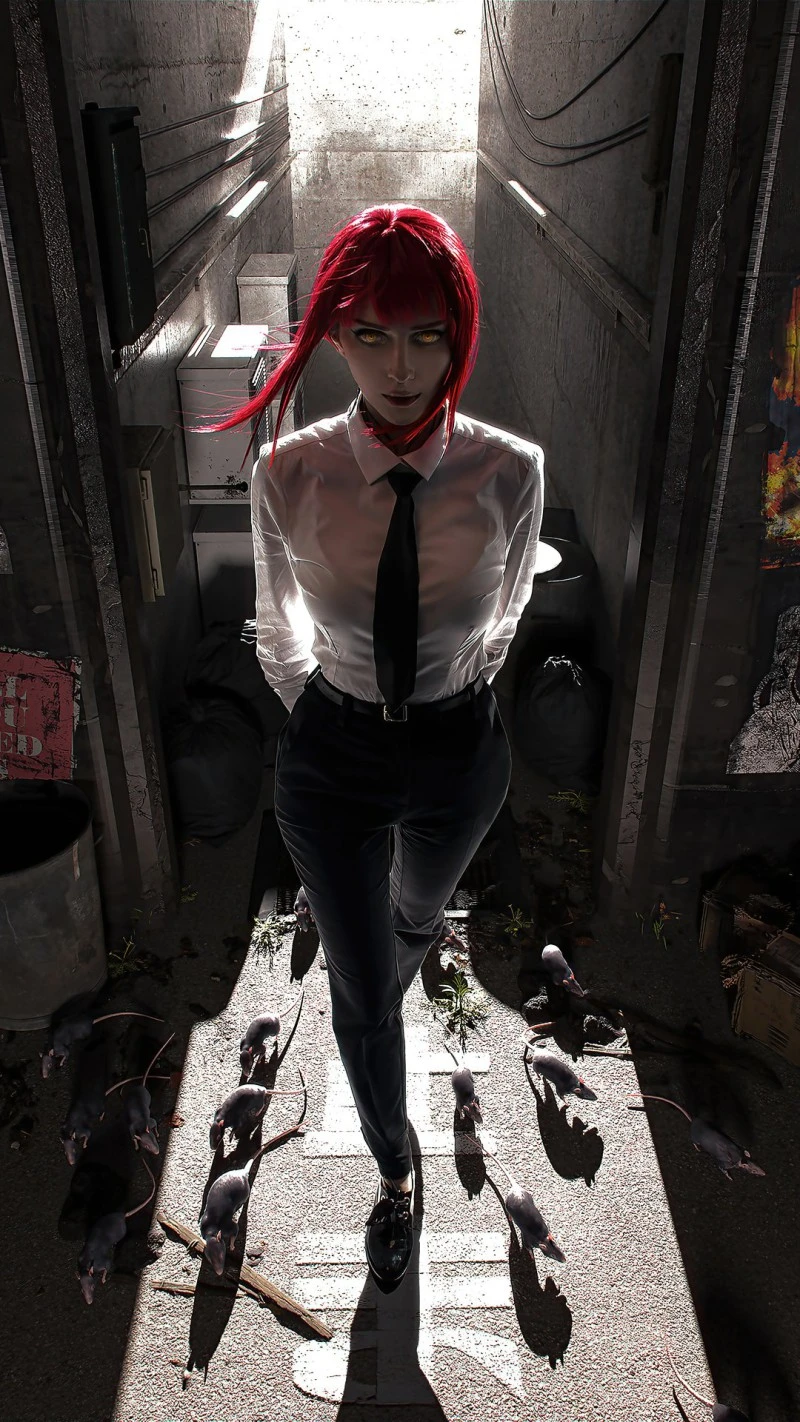 Cosplay: Cyberpunk Businesswoman 4K Mobile Wallpaper