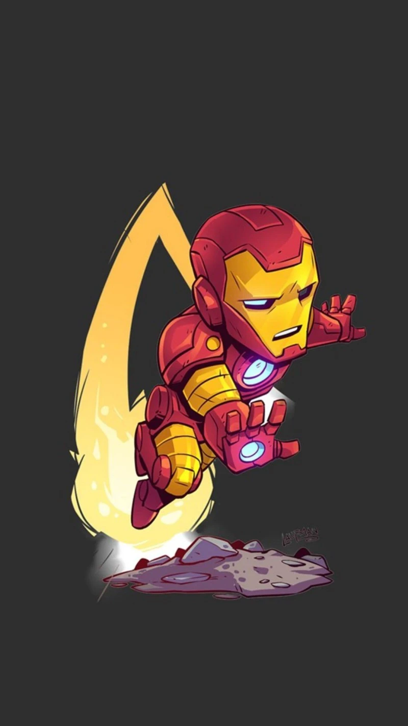 Mini Iron Man: Flight Mode 4K Mobile Wallpaper