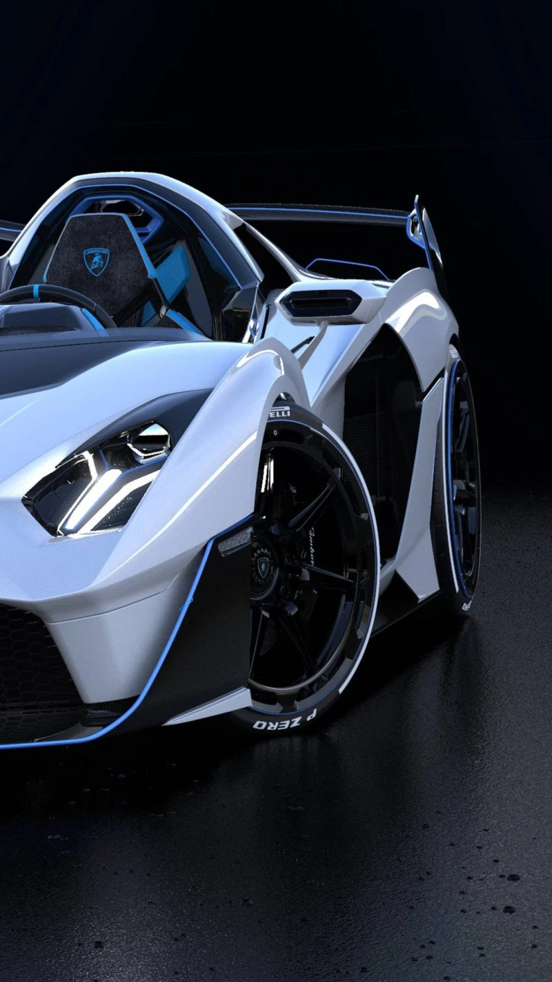 Futuristic Lamborghini Concept Car 4K Mobile Wallpaper