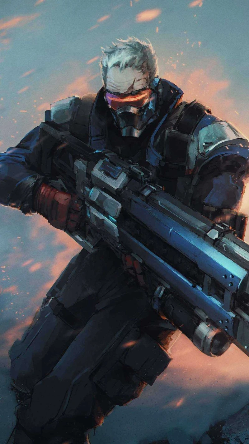 Overwatch Soldier: 76 Fan Art 4K Mobile Wallpaper