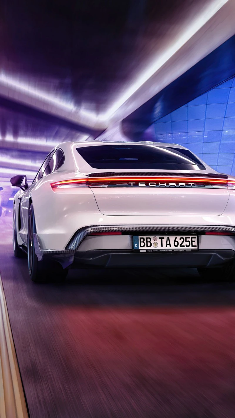 Porsche Taycan Turbo S TechArt 4K Mobile Wallpaper