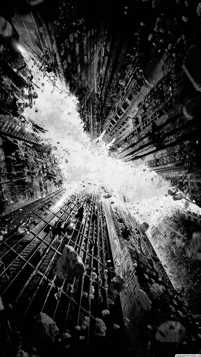 Gotham Destruction 4K Mobile Wallpaper