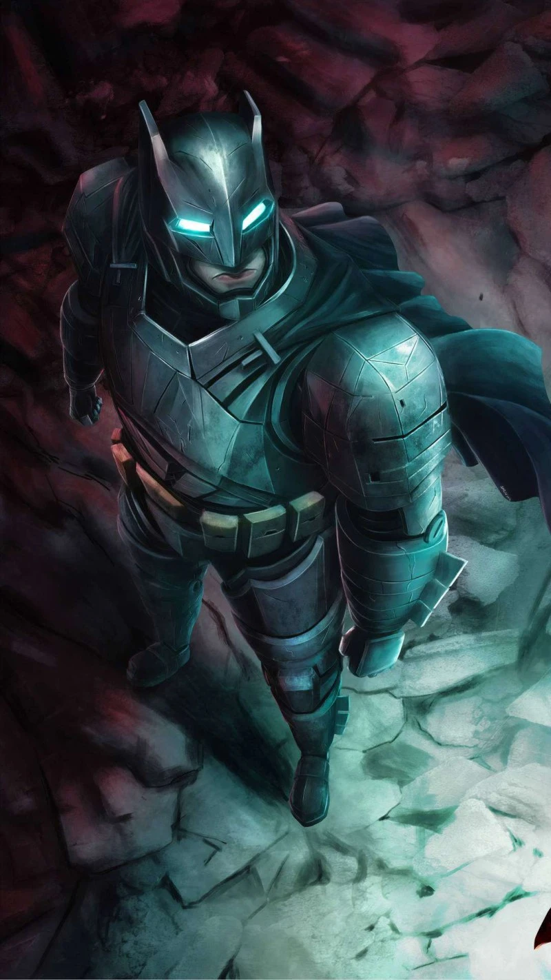 Futuristic Armored Batman 4K Mobile Wallpaper