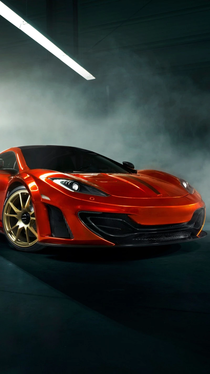 Tuned McLaren 12C in Garage 4K Mobile Wallpaper